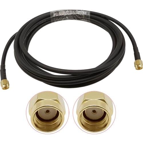 1Pcs RP SMA Male to RP SMA Male Plug RG58 50ohm Coaxial Cable WiFi Antenna Extension Wire Connector