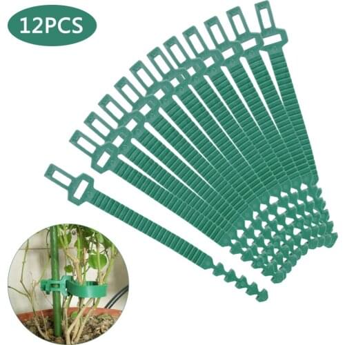 12pcs Reusable Plant Cable Ties Adjustable Tree Climbing Support Garden Horticulture Planting Supplies Grafting Clips