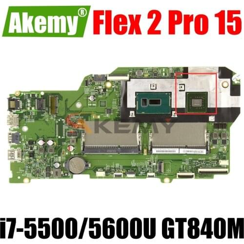 13286-2 48.03G01.0021 For Lenovo Flex 2 Pro 15 Laptop Motherboard i7-5500/5600U CPU GT840M 2GB Video card 100% Fully Tested
