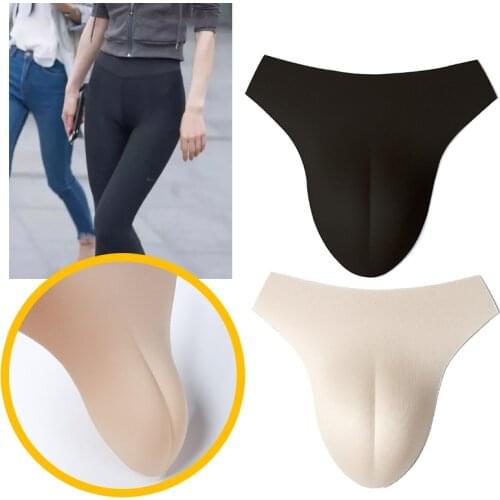 2PCS Insert Pad Men Gay Fake Vagina Underwear Hiding Gaff Panties Insert Padded Panties False For Crossdresser Transgender