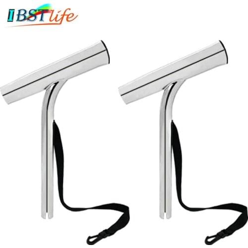 2PCS Mirror Polished Stainless steel 316 Outrigger Fishing Rod Pole Holder pole bracket support for Marine Boat Yacht tackle