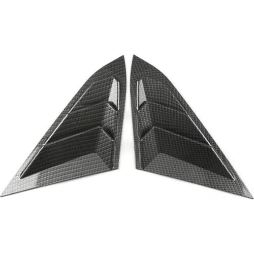 2x Car Rear Window Quarter Side Vent Louvers Scoop Cover Trim Sticker For Honda Civic 10th 2016 2017 Car-styling Parts