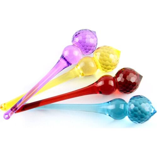 105mm 100pcs Mix Color Crystal Prism Comet Drop Colorful Chandelier Parts Trimming Faceted Pendant For Wedding/Home Decoration