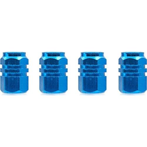 4Pcs Universal Aluminum Car Tyre Air Valve Caps Bicycle Tire Valve Cap Car Wheel Styling Round Red Black Blue Silver Gold