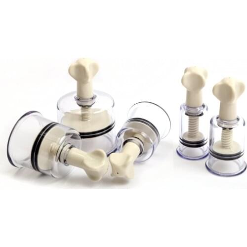 5pcs/set Rotating Handle Twist Suction Cupping Set Nipple Enhancer Body Massage Cans Vacuum Cupping Massage Suction Enlarger