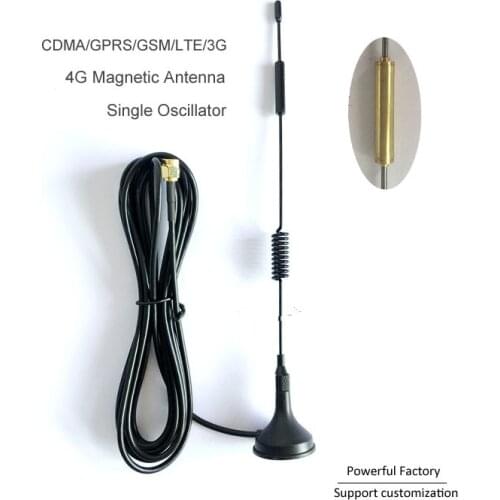 High Gain Wifi Antenna GSM LTE Single Oscillator Magnetic 4G Antenna RG174 cable 3 m feeder SMA male pin connector 1PCS