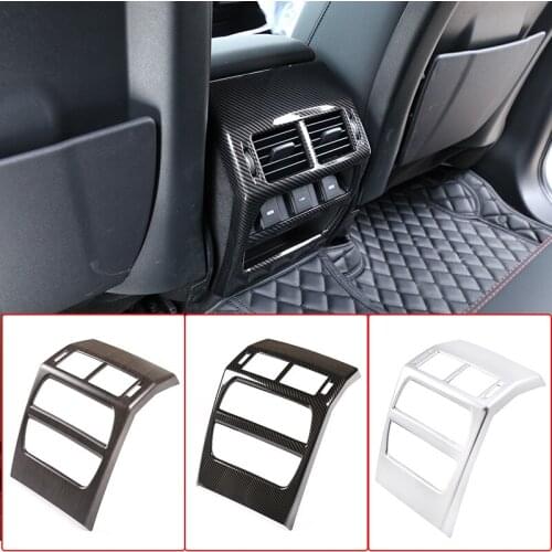 Car Rear Seat Air Conditioning Outlet Vent Cover Frame Trim Sticker ABSChrome For Land Rover Discovery Sport 2020 Auto Accessory