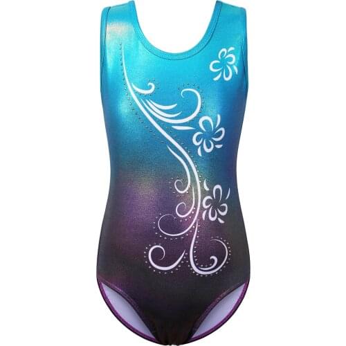 BAOHULU New High Quality Ballet Leotard for Girls Sleeveless Rhinestone Gymnastics Bodysuit Balleina Performance Costumes
