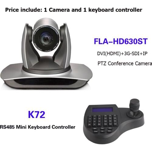 Church Use Full HD 30x Zoom 1080p 60fps HD SDI DVI Video Conference IP Camera and Mini RS485 Keyboard Controller