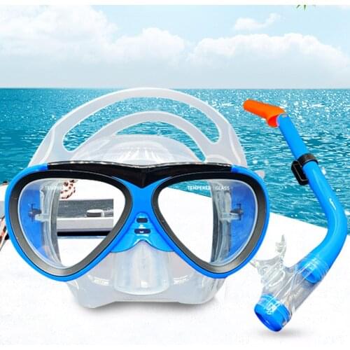 Kids Diving Masks Childrens Snorkel Goggles Set Anti Fog Swimming Set 180 Degree Panoramic Diving Masks With Breathing Tube