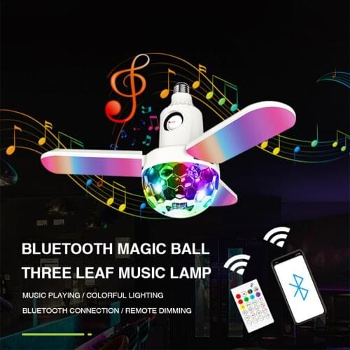 Fan Shape Night Light Projector for Kid Bluetooth 5.0 RGB Light with Music Ceil-mounted Foldable Color-changing Lamp Night Light