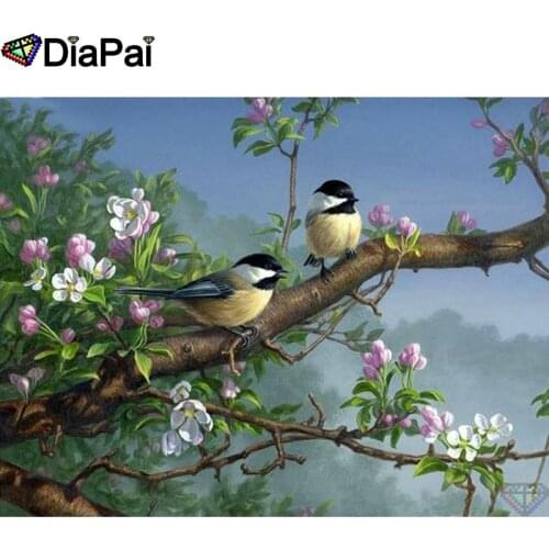 DIAPAI Diamond Painting 5D DIY 100% Full Square/Round Drill "Animal bird flower" Diamond Embroidery Cross Stitch 3D Decor A24485