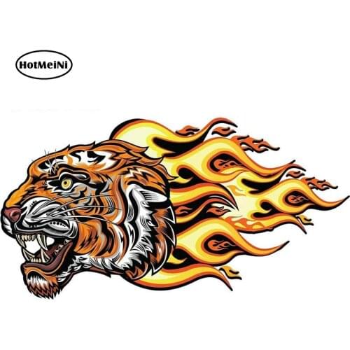 HotMeiNi 13cm x 6.7cm for Tiger Face Car Truck Decal Bumper Window Vinyl Material 3D Occlusion Scratch Vinyl Stickers