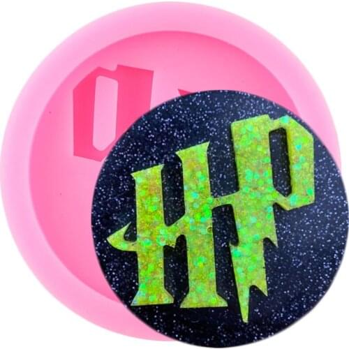 HP Letters Silicone Mold DIY Craft Keychains Mould Polymer Clay Pendant Molds Necklace Charms Making Jewelry Moulds