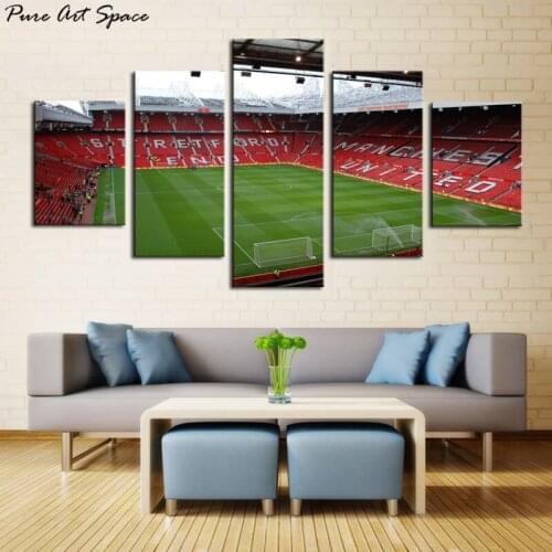 Famous Football Field Sports Stadium HD Photo Print Poster 5 Piece Canvas Picture on the Wall Dropshipping