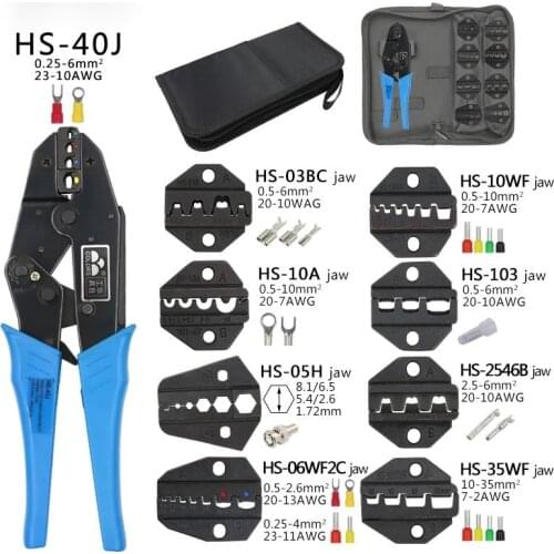 Crimping Pliers Clamp Tools Cap/coaxial Cable Terminals Kit 230mm HS-40J Multi Functional Carbon Steel Multifunctional