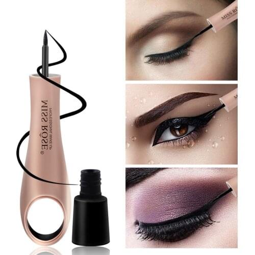 Fashion Liquid Eyeliner Waterproof Eye Makeup Cosmetics Long Lasting Black Eyeliner Pencil Easy To Wear Miss Rose Eye Liner Pen