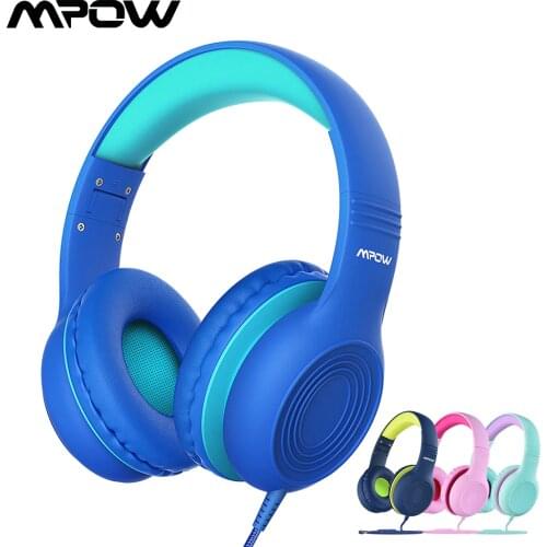 Mpow BH297 Wired Kids Headphones Foldable Adjustable Wired Headphone With 3.5mm Audio Jack And Microphone For Children For iPod