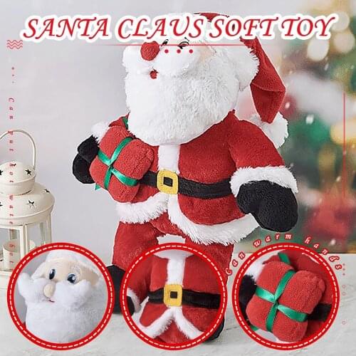 Cartoon Rubber Hot Water Bag Hand Warmer Warming Bottle Feet Warm Hand Warmer Plush Toy Santa Claus hand warming bag