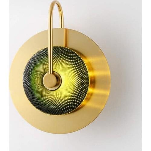 Nordice blue wall light living room decoration nordic decoration home rope glass ball aisle bedside bedroom wall lamp