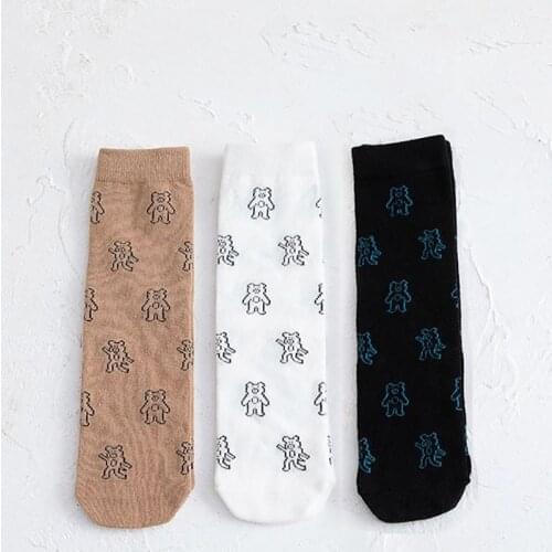 MILANCEL 2021 Autumn New Baby Socks Bear Socks Cute Boys Sock 3 Pairs a Lot