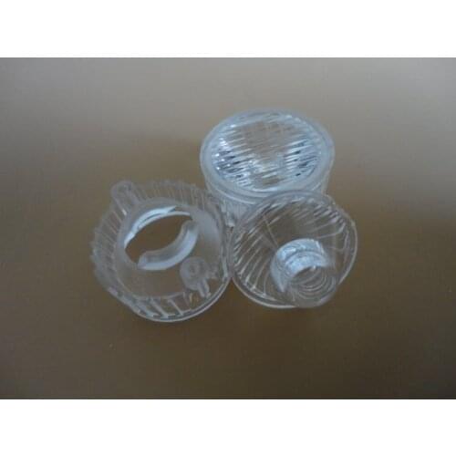 Wholesale- LED lens 20MM stripe 15*45 degree optical lens Contain bracket 1W 3W Reflector Collimator
