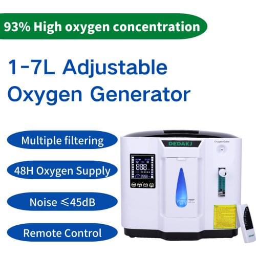 DEDAKJ DE-1A 1L-7L Oxygen Generator English Version Oxygen Concentrator Air Purifier Oxygenation Machine 110v 220v