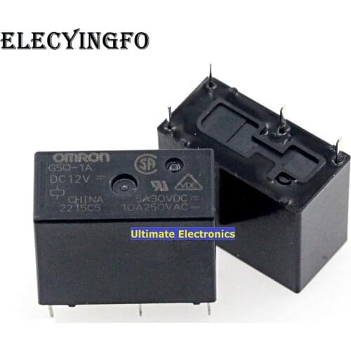 5pcs G5Q-1A-12V G5Q-1A-DC12V 4feet 10A DC12V relay
