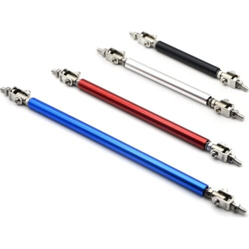 Universal Adjustable 75mm/100mm/150mm/200mm Racing Front Bumper Lip Splitter Rod Strut Tie Bar Support Kit