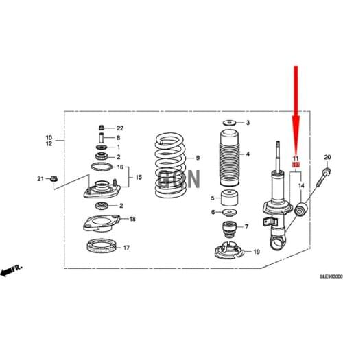 Rear Shock Absorber LH 2014-Hon daO DY SS EY Nitrogen Damper Central Shock Core Shock Absorber for Electric Vehicles