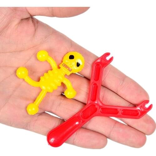 6pcs Childrens Toys Plastic Catapult Skeleton Man Decompression TPR Release Pressure Classic Toy Kids Boy Novelty Birthday Gift