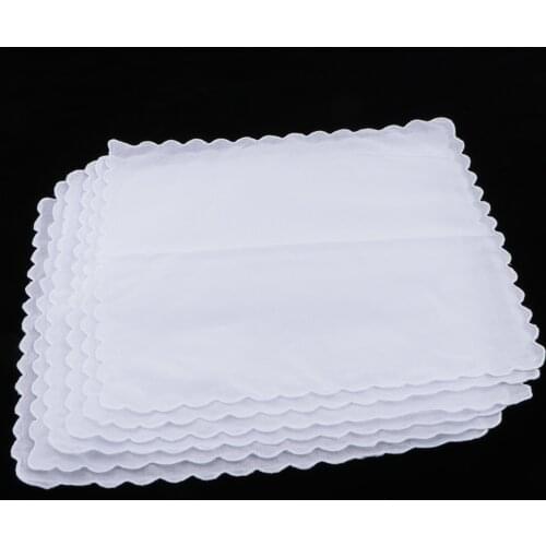 6x 100% Cotton DIY Blank Handkerchiefs Bridal Party Hankies Kerchiefs Hanky