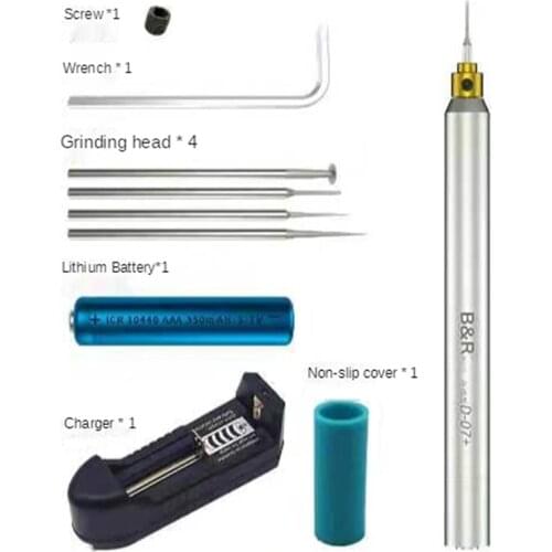 B&R D-07+ Upgraded Version Of The Second Generation Stainless Steel Electric Sharpening Pen For Repairing Engraving And Cutting