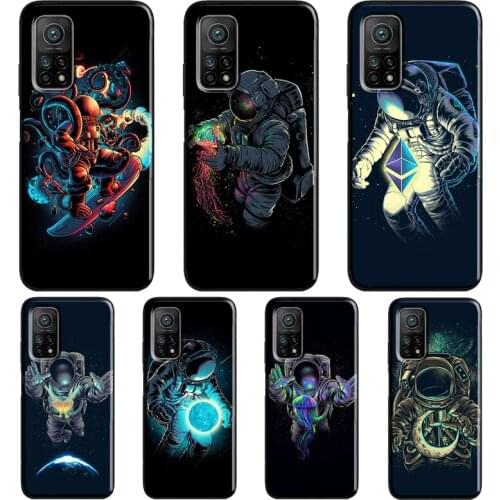 Space Astronaut For POCO M3 Pro F3 X3 NFC Case For Xiaomi Mi Note 10 Lite A3 9T 10T Pro Mi 11 Lite Coque
