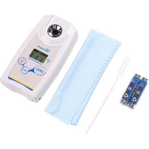 Digital Refractometer Brix Meter Saccharimeter Densimeter For Fruit Wine Beer Alcohol Sugar Concentration Tester 0.0-53