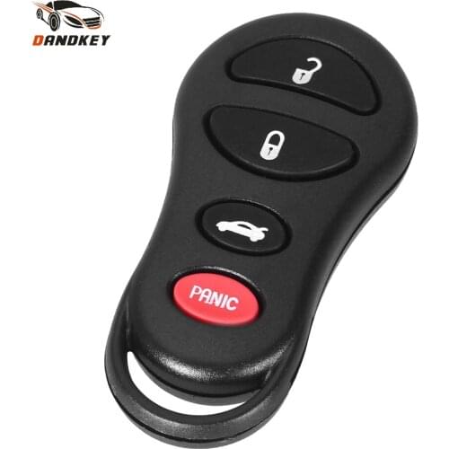 Dandkey Remote Key Blank Shell Case Keyless Fob Cover Replacement For Chrysler Sebring Jeep For Dodge 4 Buttons