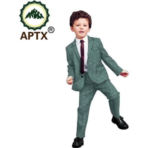 Childrens handsome fashion suit, childrens suit, coat, trousers, high-grade jacquard fabric, party dressT204003