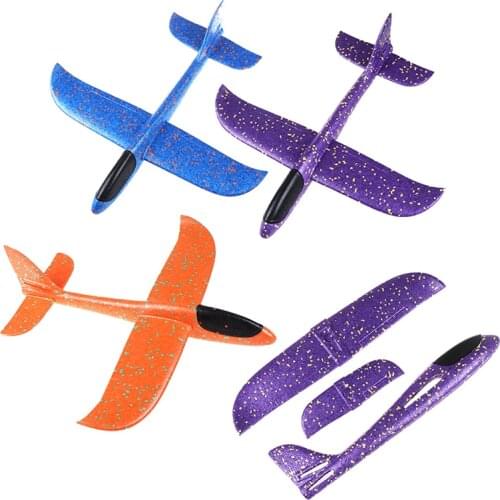 DIY 48cm Hand Throw Flying Glider Planes Toys For Children Foam Aeroplane Model Party Bag Fillers Flying Glider Plane Toys Game