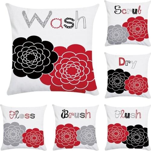 Colorful Letter Elegant Cushion Cover Flower Decorative Pillows For Sofa Home Woven Polyester Toss Pillow Cover Pillowcase CR053