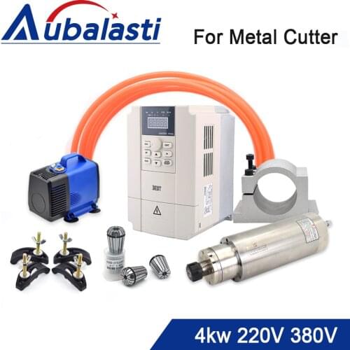 CNC Spindle Motor 4kw Metal Milling Cutting 220V 380V 18000rpm 24000rpm er25 with Inverter For CNC Milling Router Machine Tools