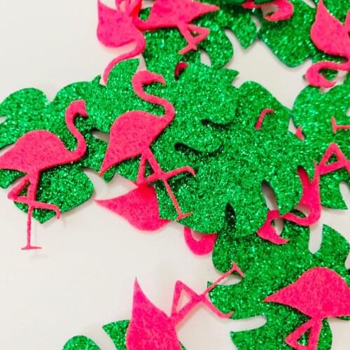 Confetti Flamingo Summer Happy Birthday Party Table Scatters Decorations Glitter non-woven Party Supplies Turtle leaf