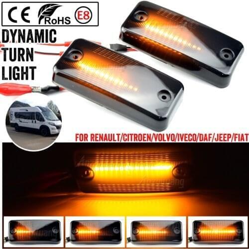 2x LED Side Marker Light lamp for RENAULT VOLVO FL/FE IRISBUS HEULIEZ DAF Fiat Ducato IVECO Daily Citroen Relay Peugeot Boxer