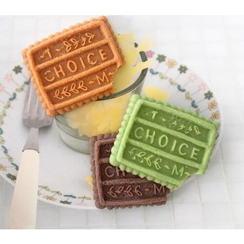 Biscuit Dessert Shape Cake Mold DIY Aromatherapy Gypsum Candle Mold Handmade Silicone Mould