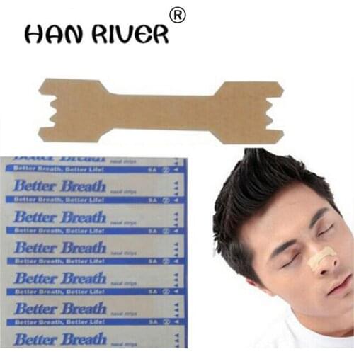 HANRIVER 100 pcs/pack Nasal Strips (Small/Medium) Better Breathe Anti Snoring Sleeping Reduce Snoring Aid Device Health Sleep