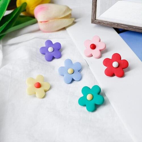 8x25mm 1-10pcs/bag Soft Pottery Flower Charm For Making Earrings Arts Crafts Apparel Sewing Craft Supplies Accessories DIY
