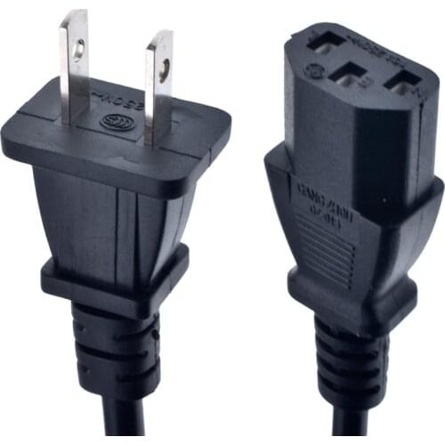 AC Power Supply Adapter Cord Cable Lead 3-Prong for Laptop Charger US Japan 2pin to IEC 320 C13 Power Cable For PS4 Pro 10A 250V