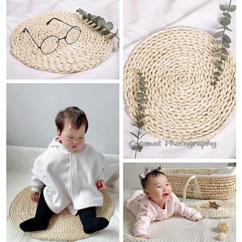 Coconut Newborn Photography Props Corn husk mat straw photo shooting props accesories natural handmade
