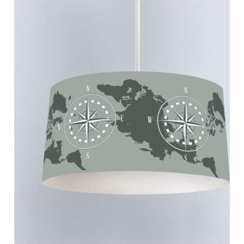 Lamp For Kids Bedrooms Light Chandelier for Living Room Childrens Room Dark Green Compass Model 218