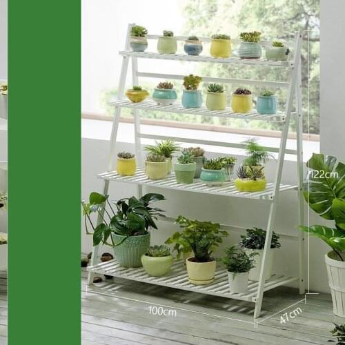 Estante Para Plantas Ladder Decorativa Madera Estanteria Escalera Stojak Na Kwiaty Rack Dekoration Balcony Flower Plant Shelf