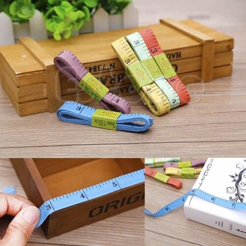 Soft Flat Tape Ruler Mini Colourful Tailor Diet Body clothes measure 1.5M 60inch-TwFi